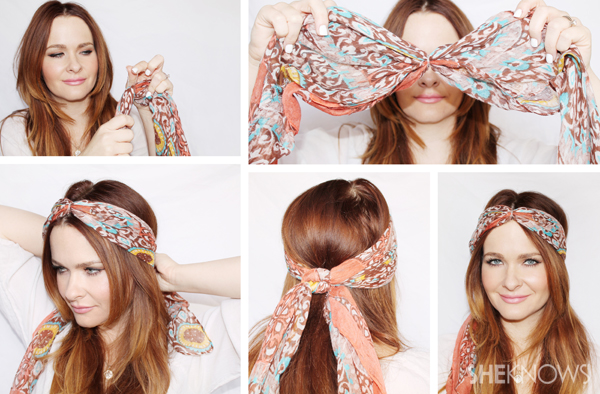 Quickie tutorials to reinvent your look with one scarf, 10 new ways