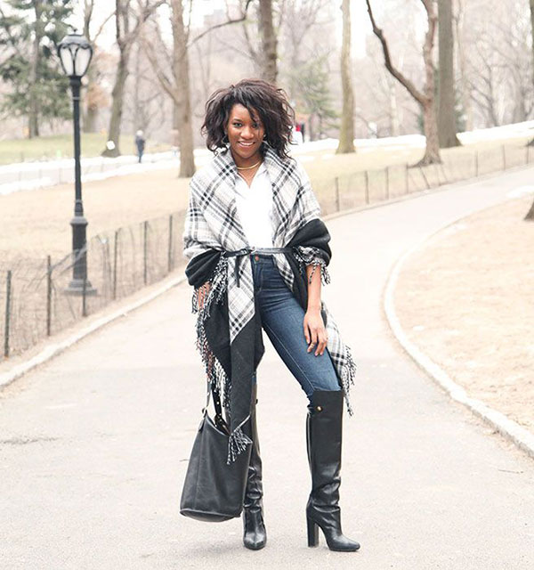 how to wear a blanket scarf