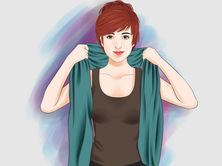 Image titled Tie a Scarf Around the Neck Step 1