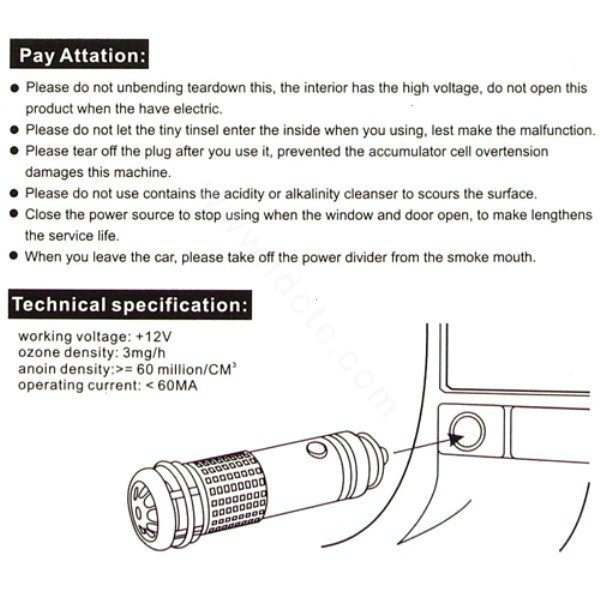Mini Auto Car Fresh Air Purifier Oxygen Bar Ionizer