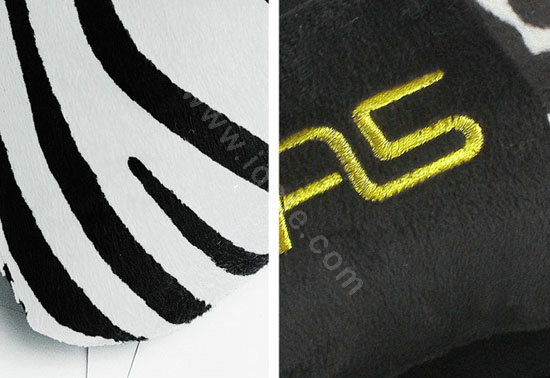 Zebra plush universal Car Seat Covers sets - black EB002