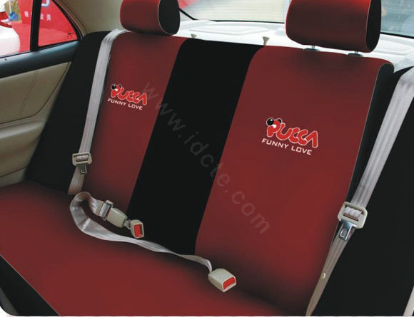 Cute Auto Car Front Rear Seat Covers Cushion - Red