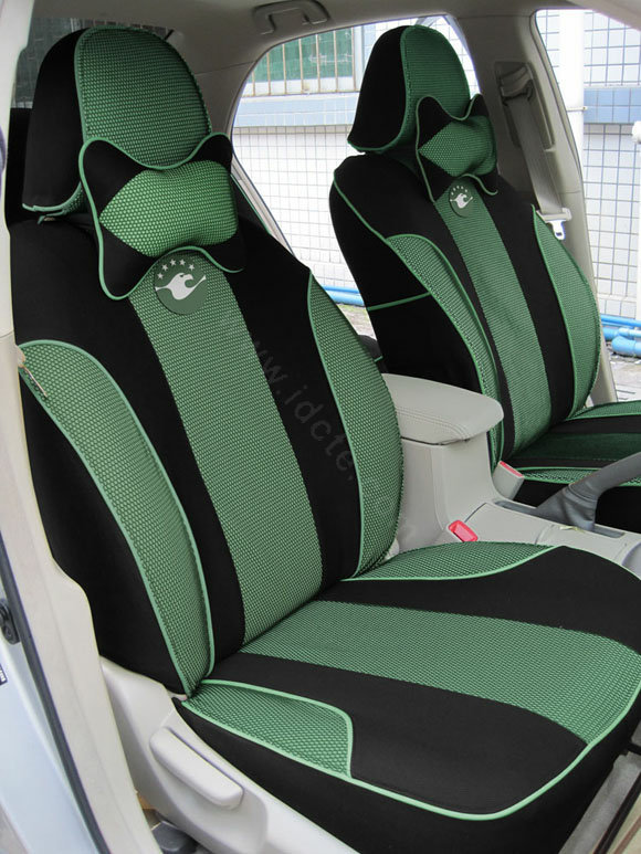 Double color Series Auto Car Seat Covers Cushion - Green
