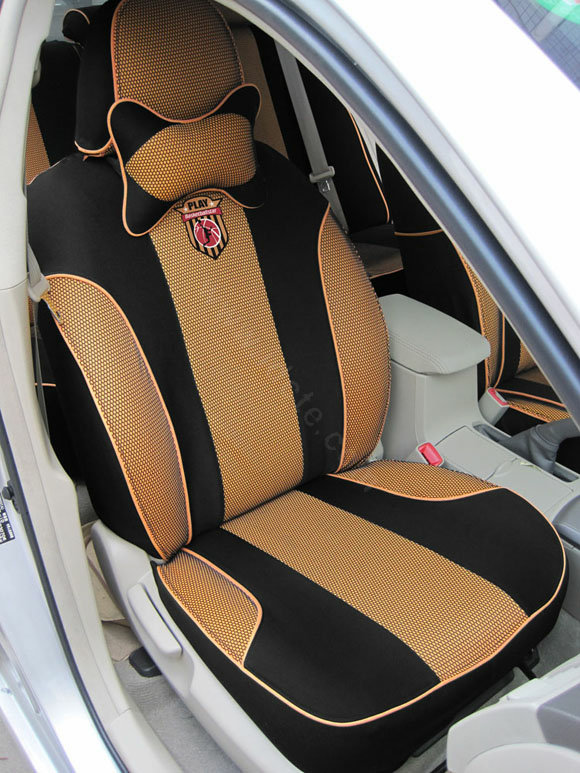 Double color Series Auto Car Seat Covers Cushion - Yellow
