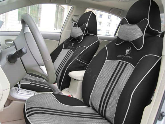 Double color Series Car Seat Covers Cushion - Black