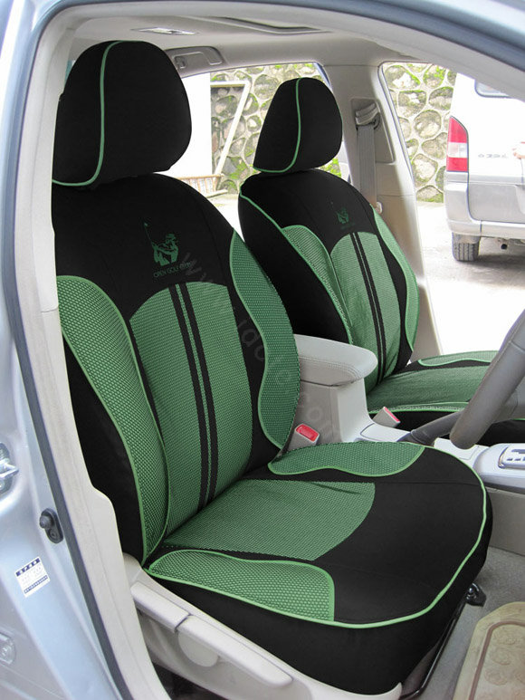 Double color Series Car Seat Covers Cushion - Green EB002