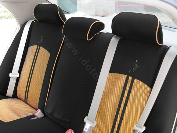 Double color Series Car Seat Covers Cushion - Yellow EB001