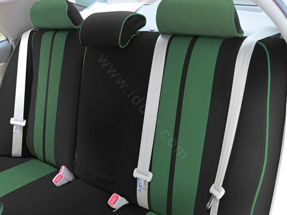 Double color Series Car Seat Covers Cushion - green