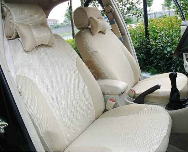 Auto Car Front Rear Seat Covers Cushion - Beige EB008