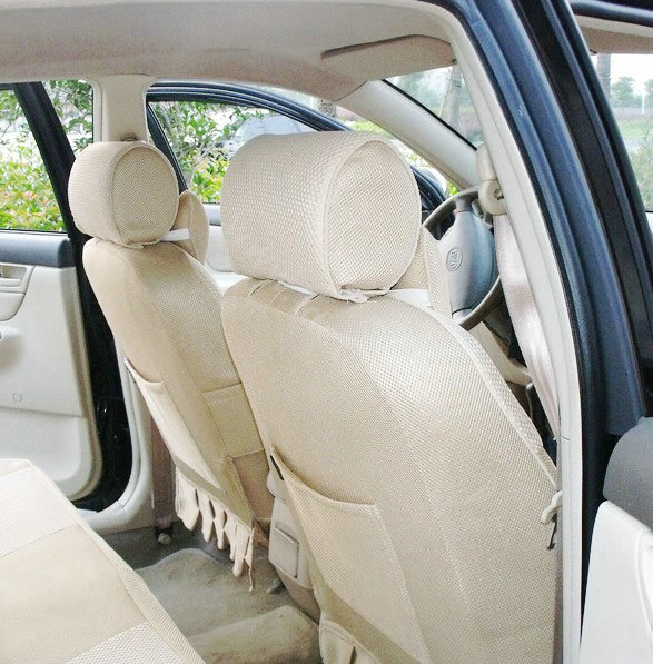 Auto Car Front Rear Seat Covers Cushion - Beige EB008