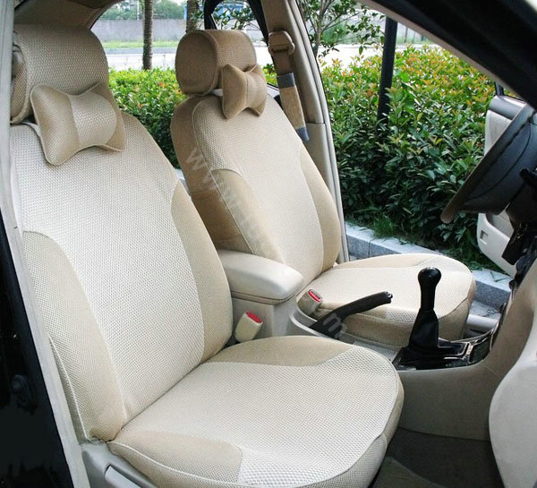 Auto Car Front Rear Seat Covers Cushion - Beige EB008
