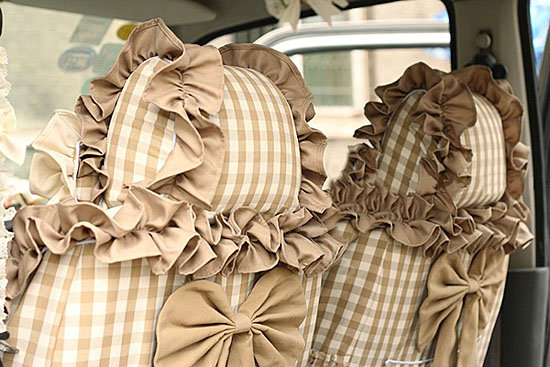 Auto Car Front Rear Seat Covers Cushion - Brown EB005