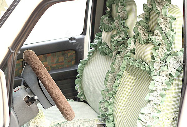 Auto Car Front Rear Seat Covers Cushion - Green EB005