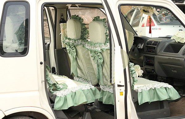 Auto Car Front Rear Seat Covers Cushion - Green EB005