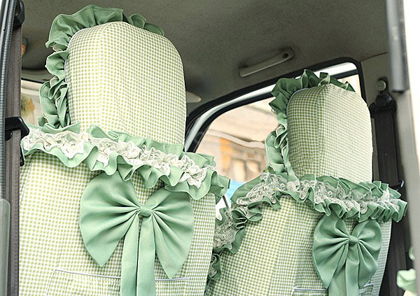 Auto Car Front Rear Seat Covers Cushion - Green EB005