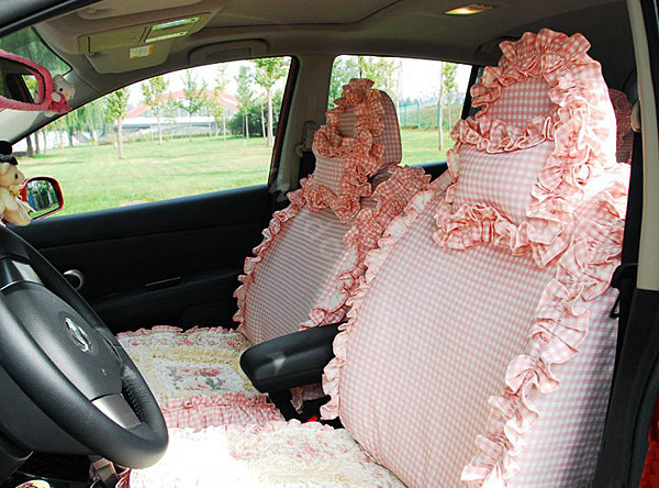 Auto Car Front Rear Seat Covers Cushion - Red EB005