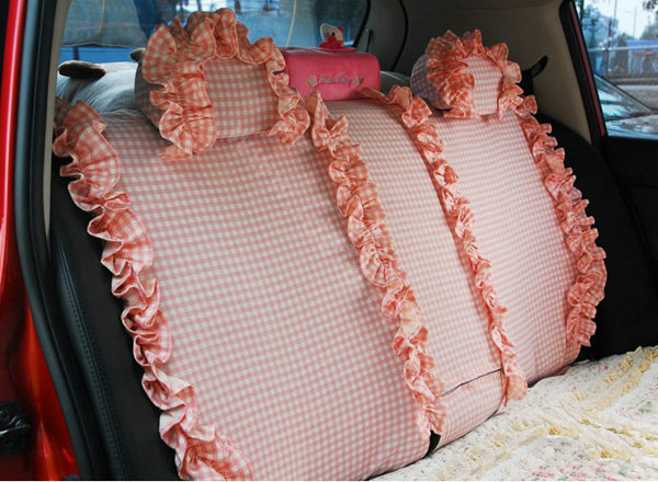 Auto Car Front Rear Seat Covers Cushion - Red EB005