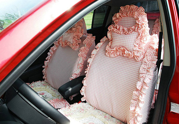 Auto Car Front Rear Seat Covers Cushion - Red EB005