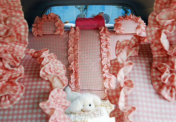 Auto Car Front Rear Seat Covers Cushion - Red EB005