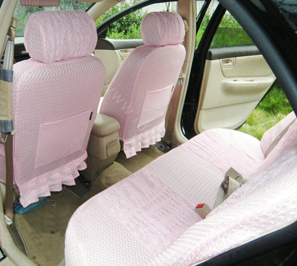 Auto Car Front Rear Seat Covers - pink EB002