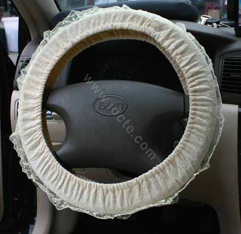 Bud silk Lace Car Seat Covers Cushion sets - Beige