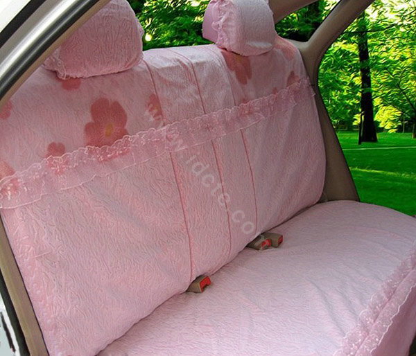 Bud silk Lace Car Seat Covers Cushion sets - Pink