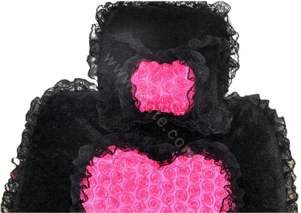 Bud silk Lace Car Seat Covers sets - Black