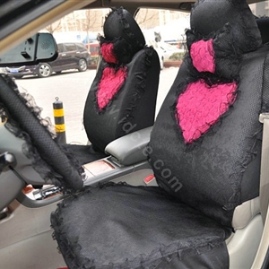 Bud silk Lace Car Seat Covers sets - Black