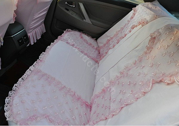 Bud silk Lace Car Seat Covers sets - Pink EB002