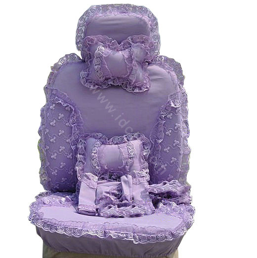 Bud silk Lace Car Seat Covers sets - Purple EB003
