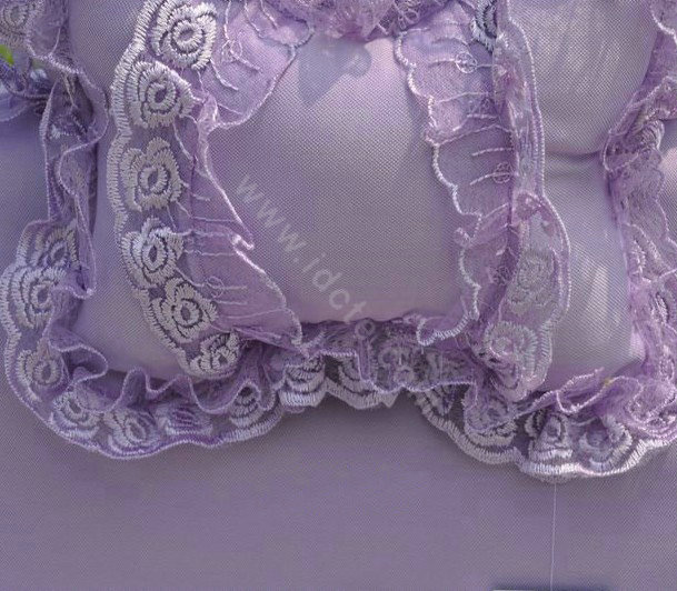 Bud silk Lace Car Seat Covers sets - Purple EB003