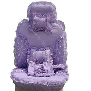 Bud silk Lace Car Seat Covers sets - Purple EB003