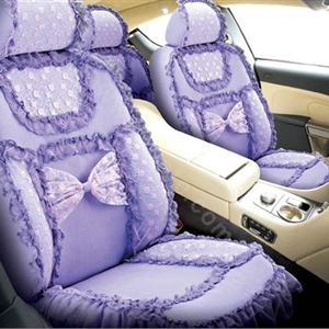 Bud silk Lace Car Seat Covers sets - Purple EB006