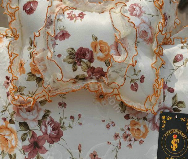 Bud silk Lace Car Seat Covers sets - Yellow EB003