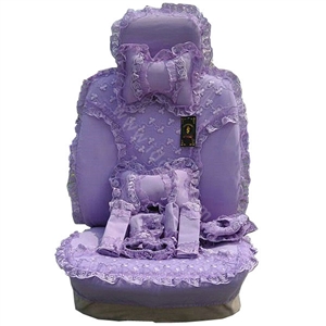 Bud silk Lace Satins Car Seat Covers sets - Purple EB003