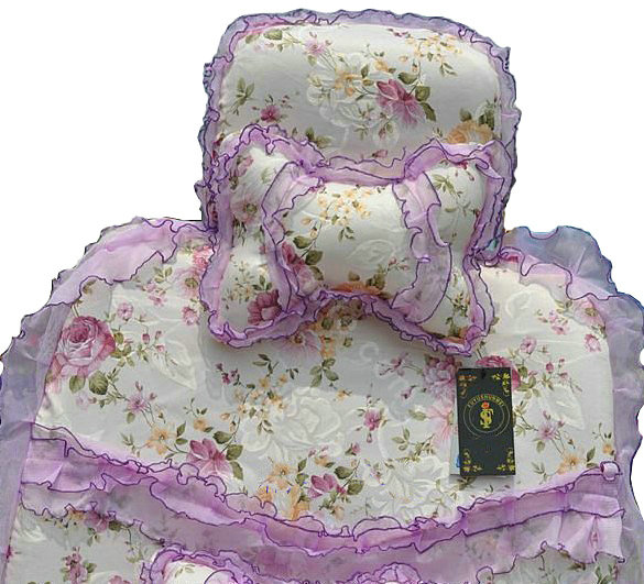 Bud silk Lace Satins Car Seat Covers sets - Purple