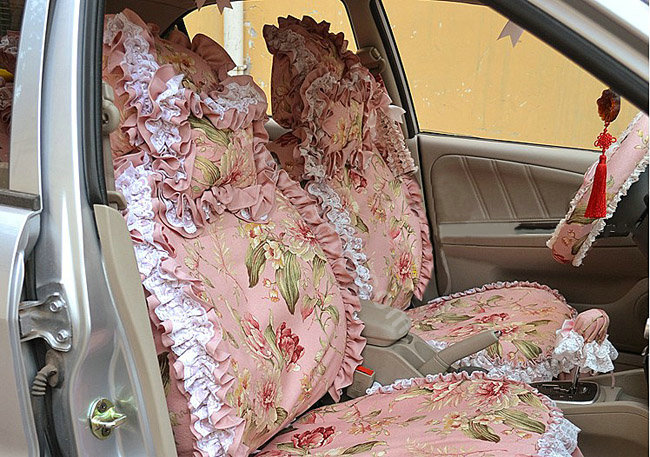 Auto Car seat covers Suede seat covers - Pink