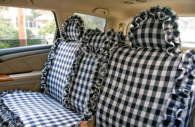Auto car seat covers Wool Blended seat covers - Black plaid