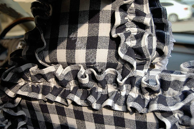 Auto car seat covers Wool Blended seat covers - Black plaid