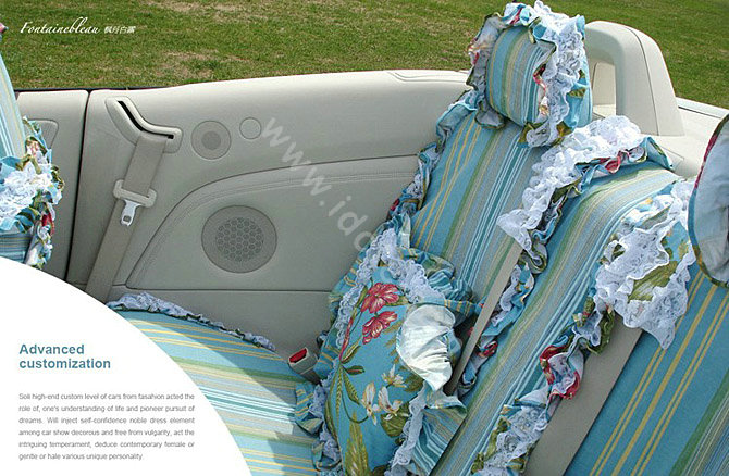 Bud silk car seat covers Cotton seat covers - Blue