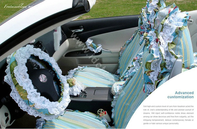 Bud silk car seat covers Cotton seat covers - Blue