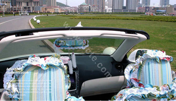 Bud silk car seat covers Cotton seat covers - Blue