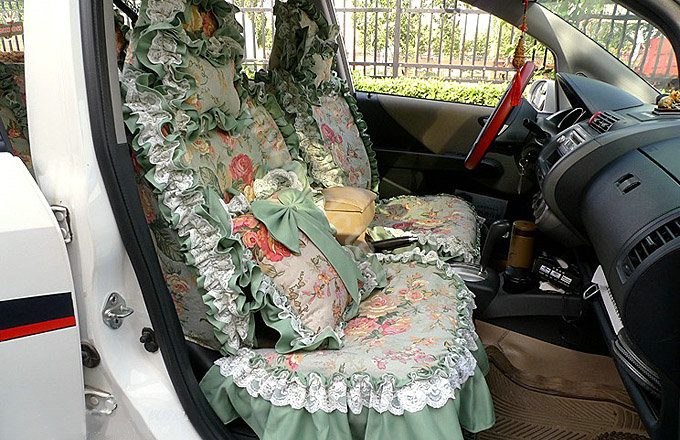 Bud silk car seat covers Cotton seat covers - Green EB003