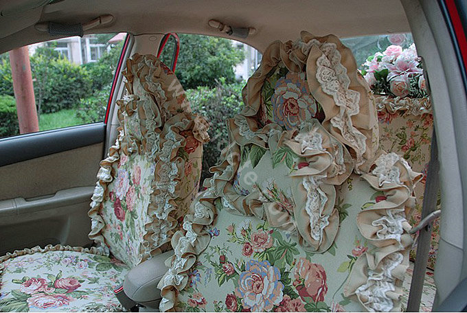 Bud silk car seat covers Cotton seat covers - Green