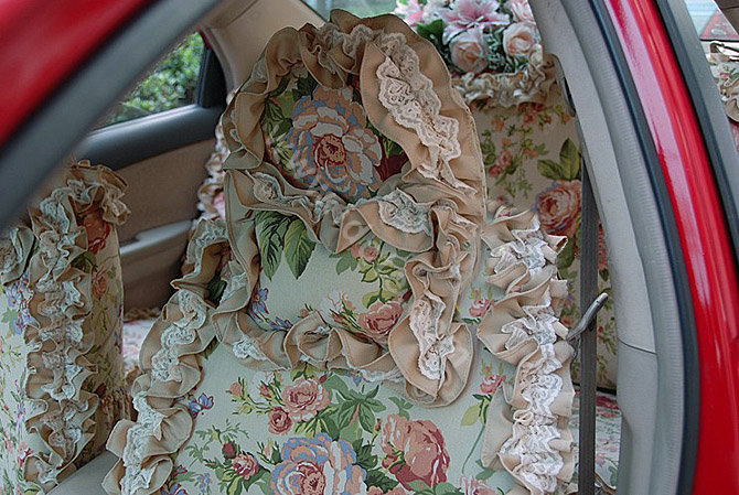 Bud silk car seat covers Cotton seat covers - Green