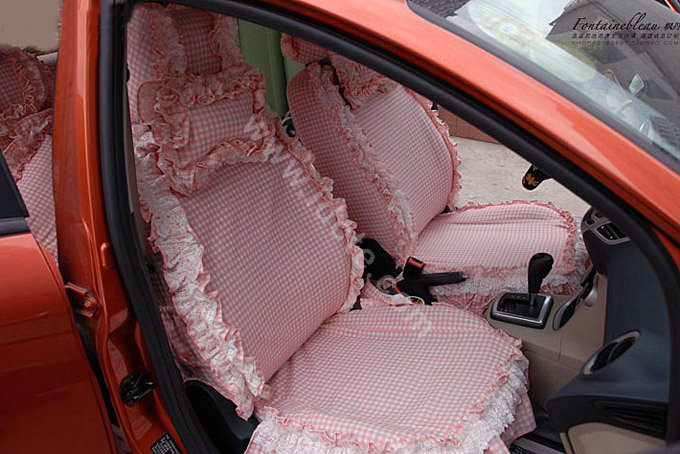 Bud silk car seat covers Cotton seat covers - Pink EB002