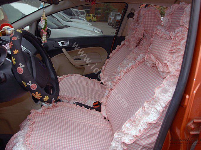 Bud silk car seat covers Cotton seat covers - Pink EB002