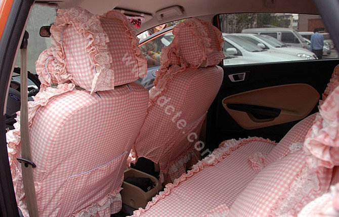 Bud silk car seat covers Cotton seat covers - Pink EB002