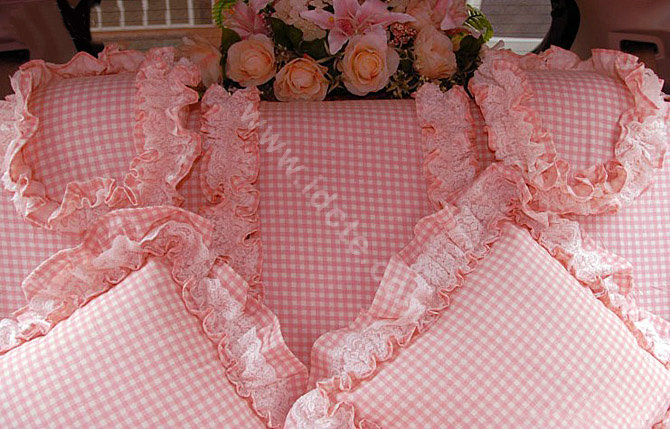 Bud silk car seat covers Cotton seat covers - Pink EB002