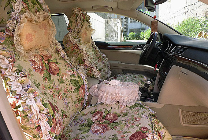 Bud silk car seat covers Cotton seat covers - Pink